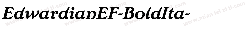EdwardianEF-BoldIta字体转换