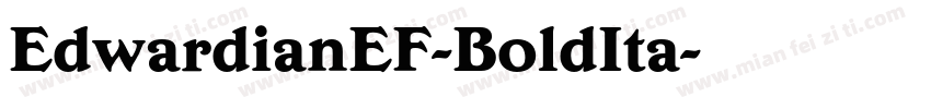 EdwardianEF-BoldIta字体转换
