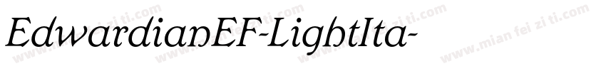 EdwardianEF-LightIta字体转换