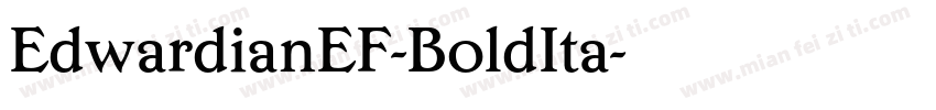 EdwardianEF-BoldIta字体转换