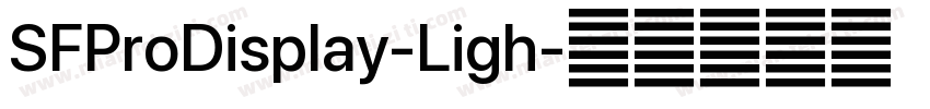 SFProDisplay-Ligh字体转换