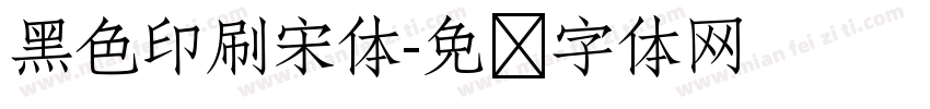 黑色印刷宋体字体转换