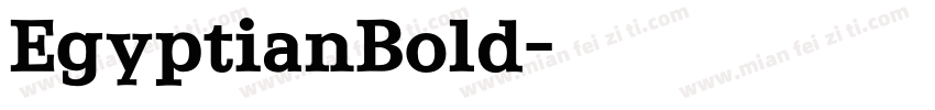 EgyptianBold字体转换