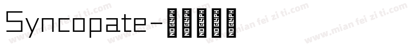 Syncopate字体转换