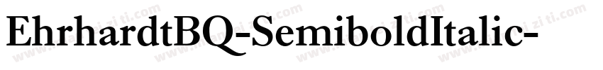 EhrhardtBQ-SemiboldItalic字体转换