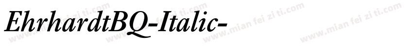 EhrhardtBQ-Italic字体转换
