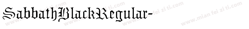SabbathBlackRegular字体转换