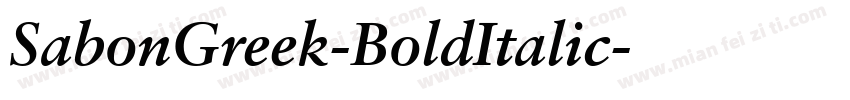 SabonGreek-BoldItalic字体转换