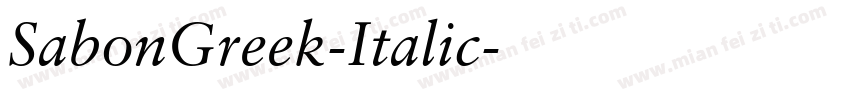SabonGreek-Italic字体转换