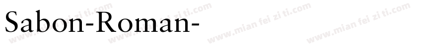 Sabon-Roman字体转换