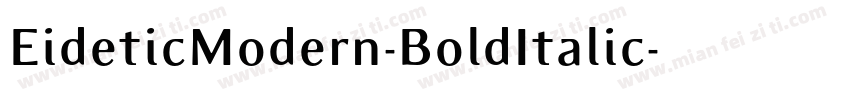 EideticModern-BoldItalic字体转换