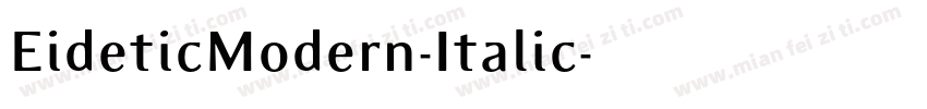 EideticModern-Italic字体转换