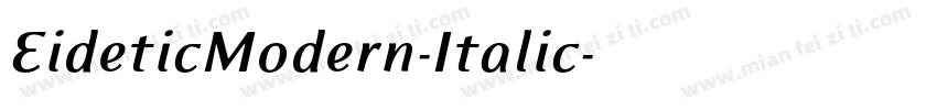 EideticModern-Italic字体转换
