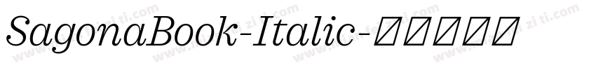 SagonaBook-Italic字体转换