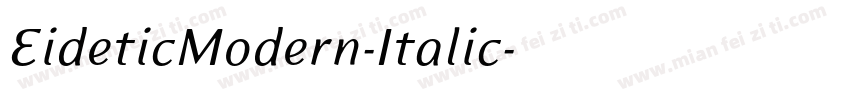 EideticModern-Italic字体转换