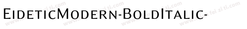 EideticModern-BoldItalic字体转换