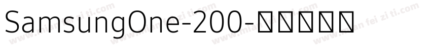 SamsungOne-200字体转换