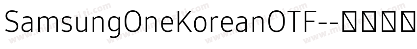 SamsungOneKoreanOTF-字体转换
