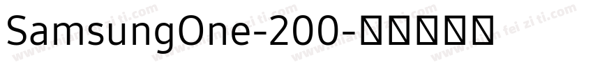 SamsungOne-200字体转换