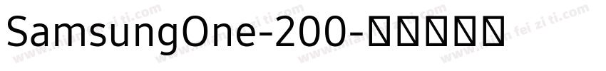 SamsungOne-200字体转换