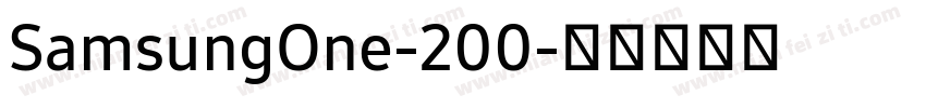 SamsungOne-200字体转换