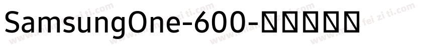 SamsungOne-600字体转换
