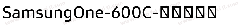 SamsungOne-600C字体转换