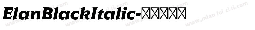 ElanBlackItalic字体转换