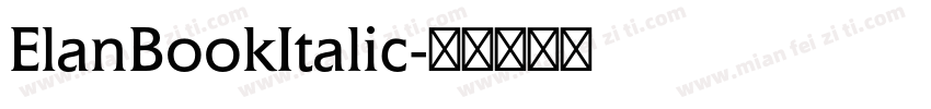 ElanBookItalic字体转换