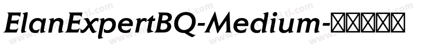 ElanExpertBQ-Medium字体转换