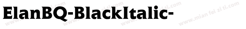 ElanBQ-BlackItalic字体转换