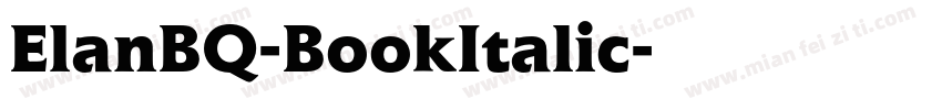 ElanBQ-BookItalic字体转换