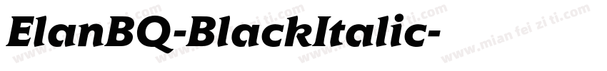 ElanBQ-BlackItalic字体转换