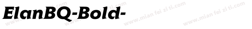 ElanBQ-Bold字体转换