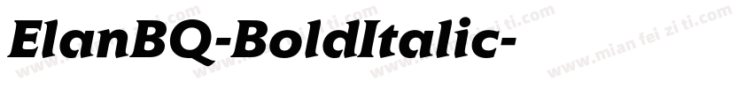 ElanBQ-BoldItalic字体转换