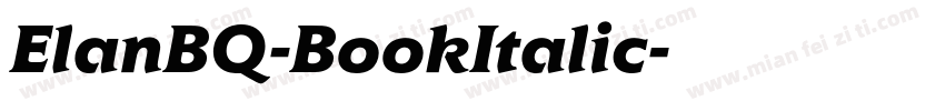 ElanBQ-BookItalic字体转换