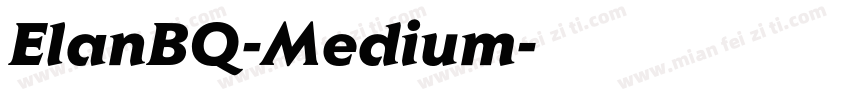 ElanBQ-Medium字体转换