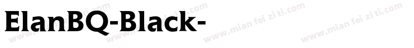 ElanBQ-Black字体转换