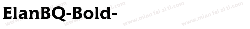 ElanBQ-Bold字体转换