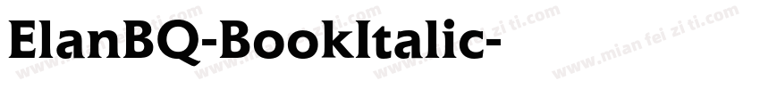 ElanBQ-BookItalic字体转换