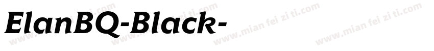 ElanBQ-Black字体转换