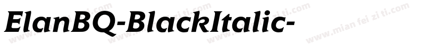 ElanBQ-BlackItalic字体转换