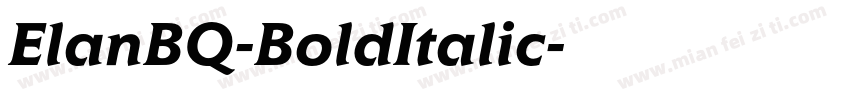 ElanBQ-BoldItalic字体转换