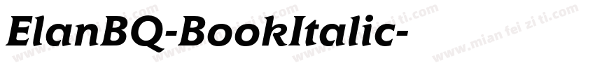 ElanBQ-BookItalic字体转换