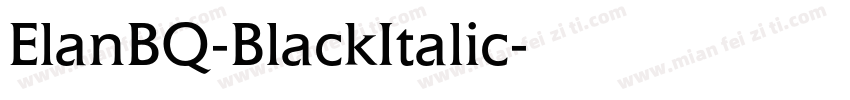 ElanBQ-BlackItalic字体转换