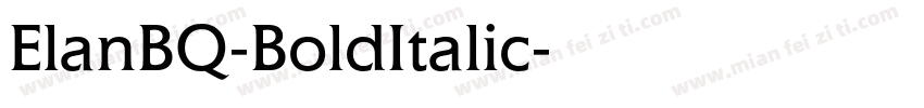 ElanBQ-BoldItalic字体转换