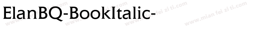 ElanBQ-BookItalic字体转换