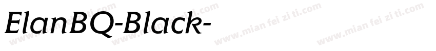 ElanBQ-Black字体转换