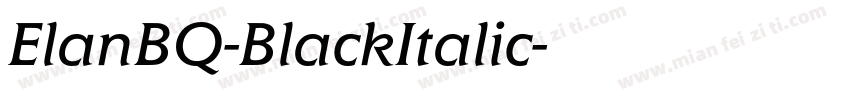 ElanBQ-BlackItalic字体转换