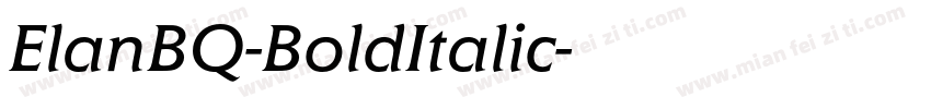 ElanBQ-BoldItalic字体转换